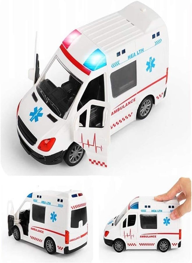Jack Royal 1:20 Scale Ambulance Car Toy for Kids | Friction Inertia Powered | Door Open Light Siren Effect Doctor Ambulance Truck Toy Set for Children - Image 5